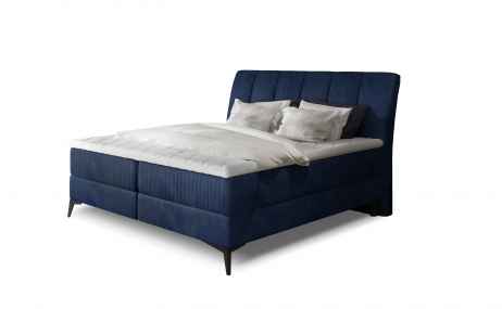 Kontinentální postel Boxspring ADELINE modrá