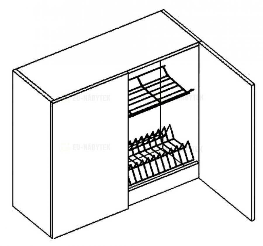 W80SU horní skříňka s odkapávačem LATTE BIS DOPRODEJ