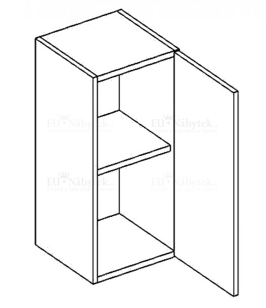 W30P horní skříňka jednodvéřová PREMIUM olše DOPRODEJ