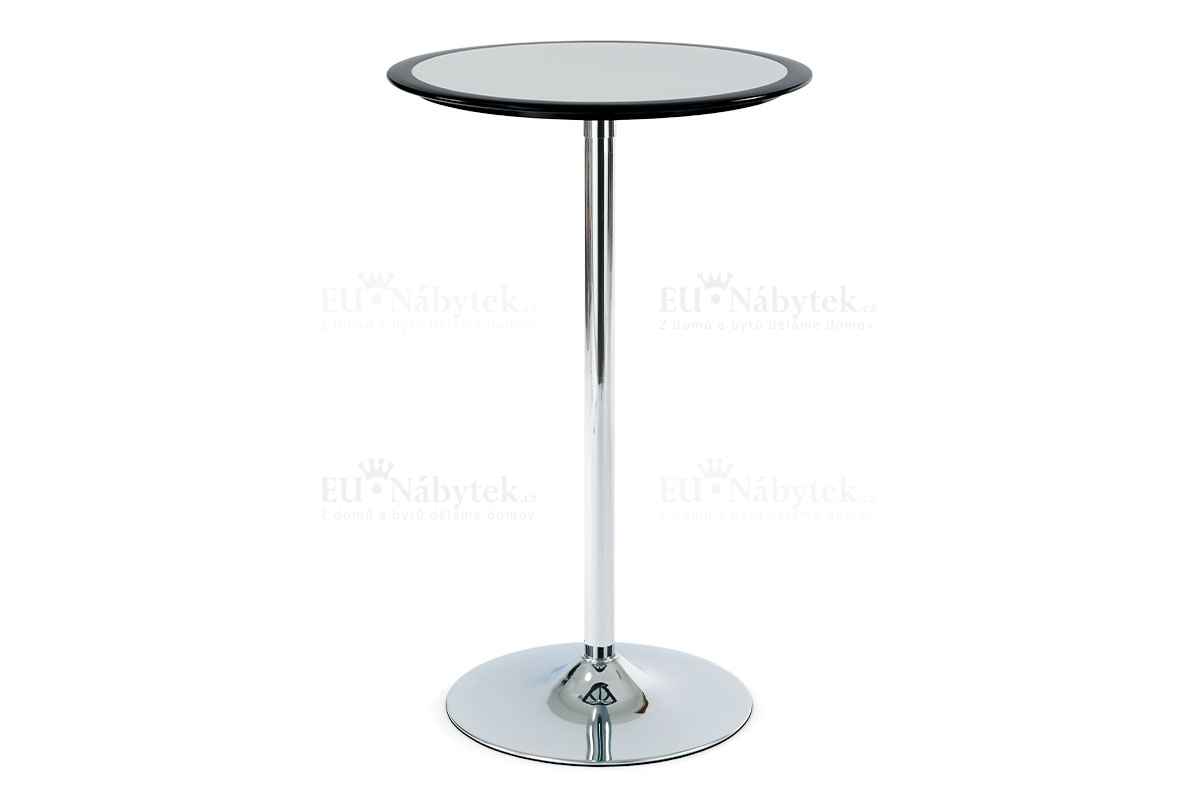 barový stůl černo-stříbrný plast, pr.60cm
