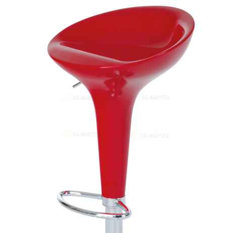 barová židle červená/plast chrom DOPRODEJ