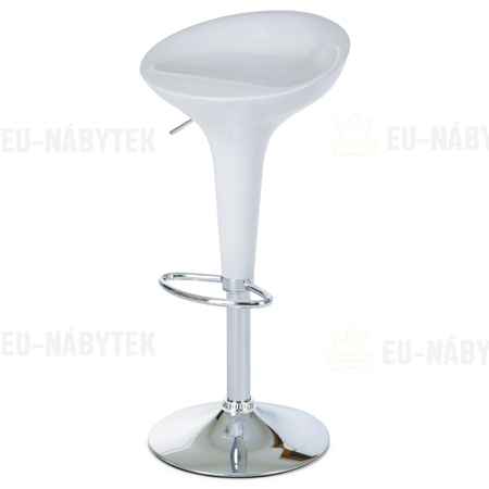 barová židle bílá/plast chrom