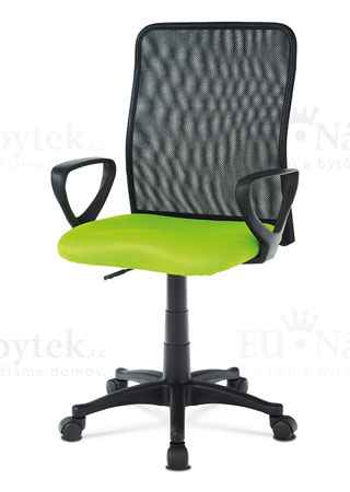 kancelářská židle, látka MESH zelená / černá, plyn.píst