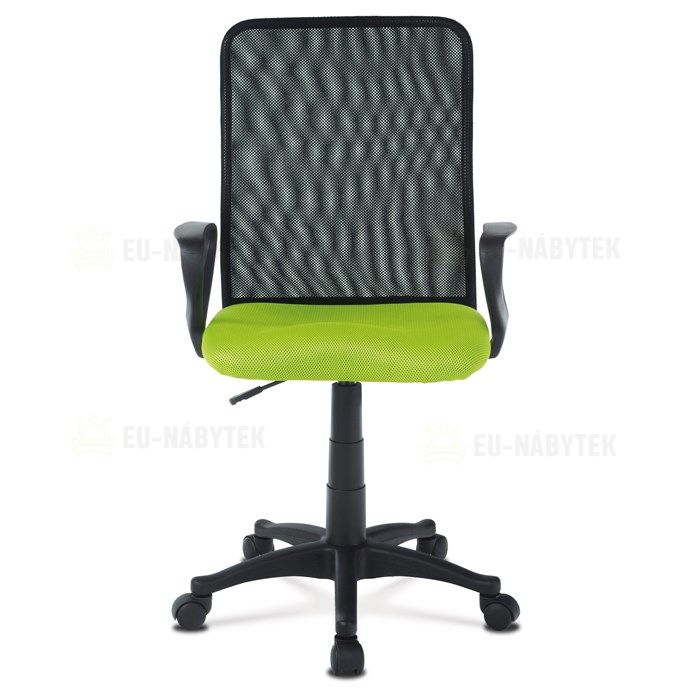 kancelářská židle, látka MESH zelená / černá, plyn.píst