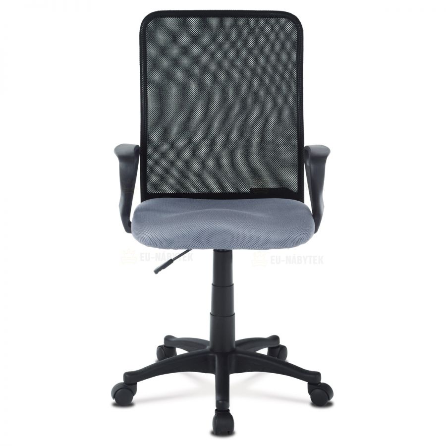 kancelářská židle, látka MESH šedá / černá, plyn.píst