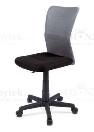 kancelářská židle, látka MESH černá / šedá, plyn.píst
