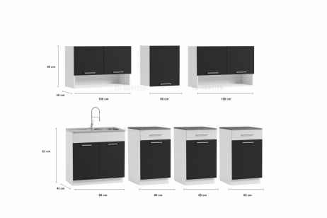 Kuchyňská linka DIAMOND 260/260 cappuccino lesk