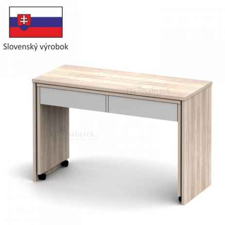 Rozkládací PC stůl se šuplíky, dub sonoma / bílá, Versal NEW
