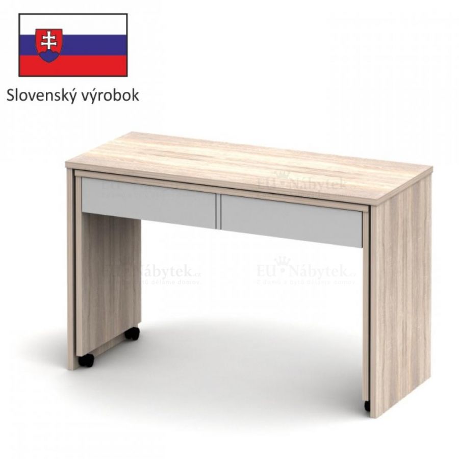 Rozkládací PC stůl se šuplíky, dub sonoma / bílá, Versal NEW