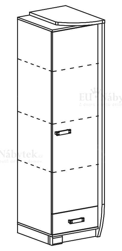 Skříň ROMEO R17 pravá