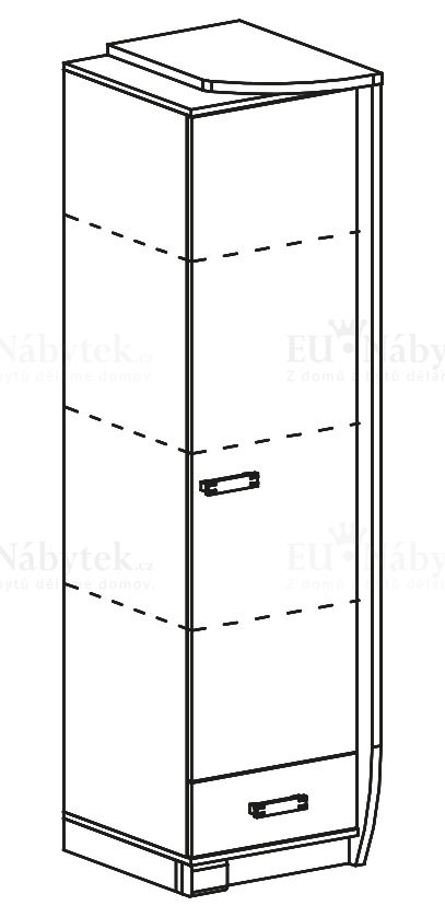 Skříň ROMEO R17 pravá