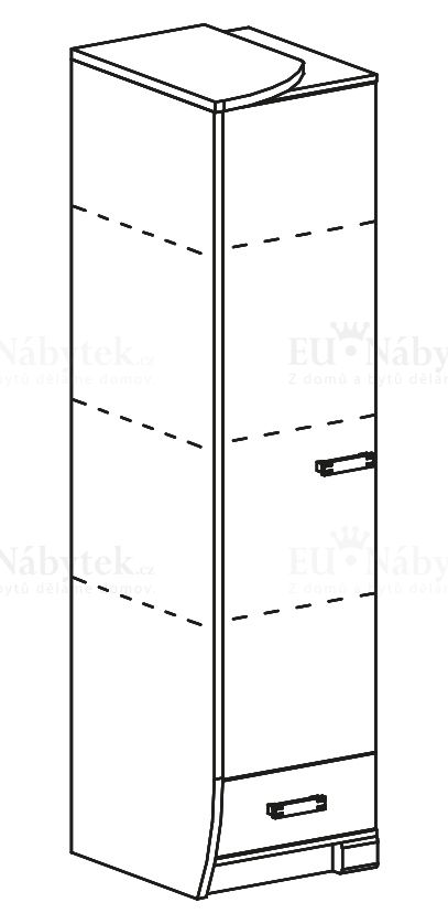 Skříň ROMEO R17 levá