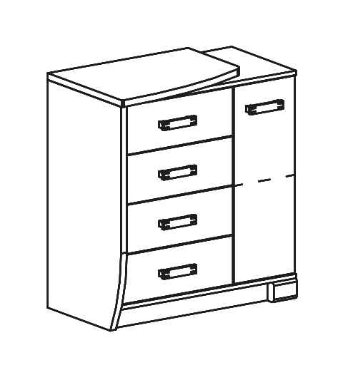 Komoda ROMEO R14 levá