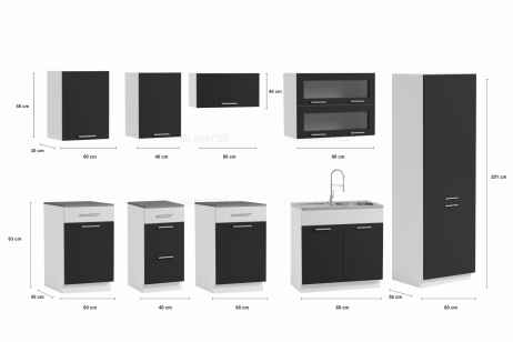 Luxusní kuchyň STAR I 300 v lesklém provedení