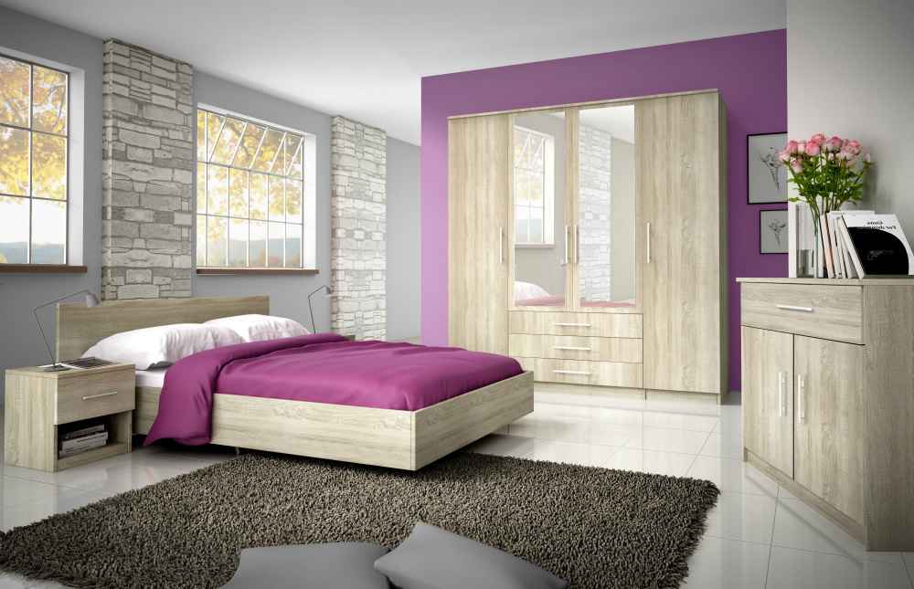 Postel ALESSIA 160x200cm dub sonoma DOPRODEJ*