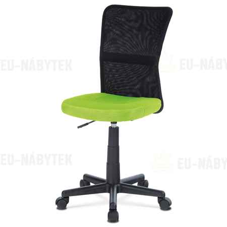 kancelářská židle, látka MESH zelená / černá, plyn.píst