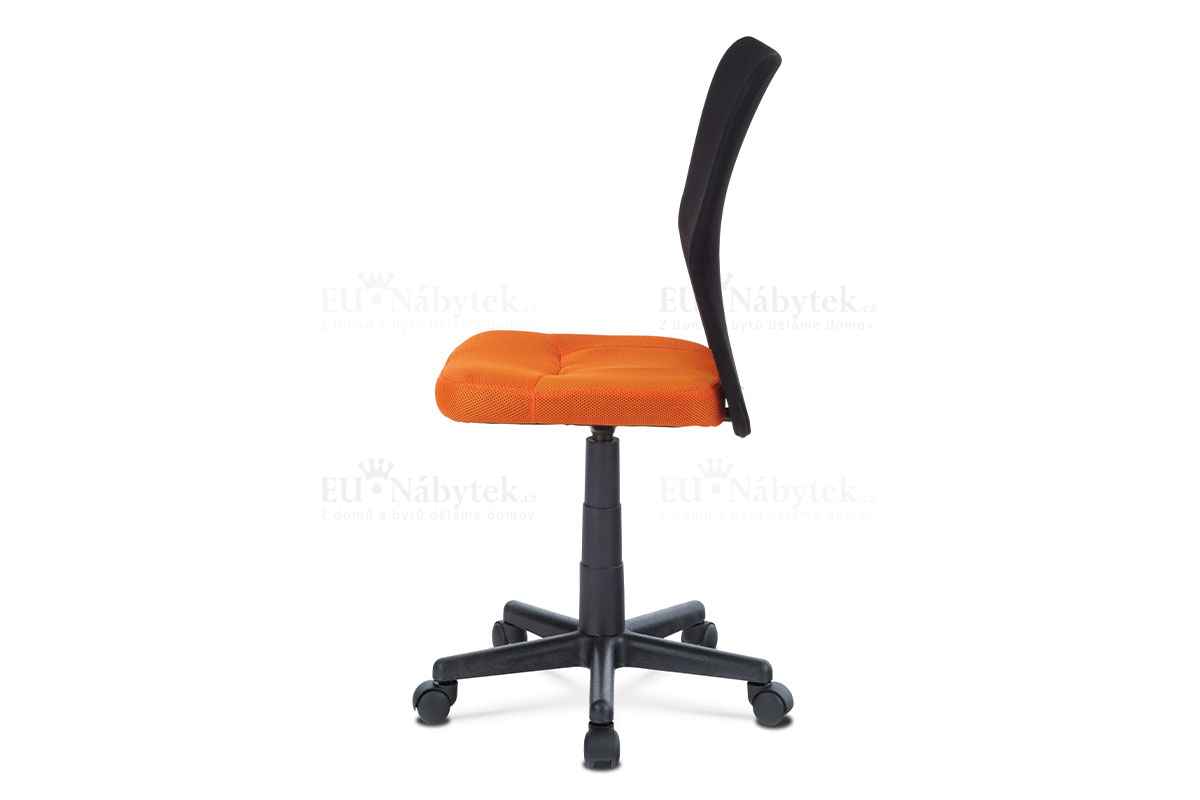 kancelářská židle, látka MESH oranžová / černá, plyn.píst