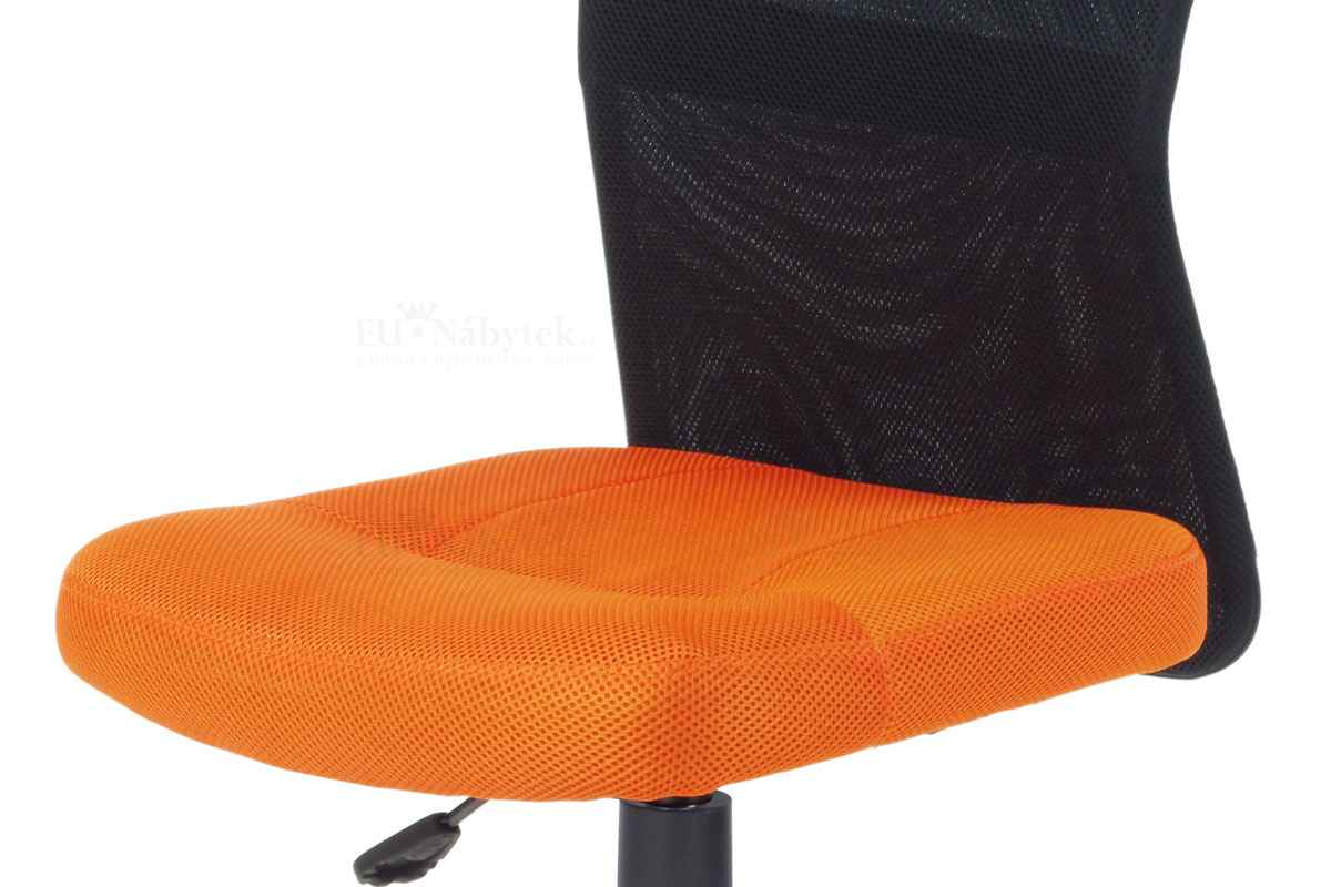 kancelářská židle, látka MESH oranžová / černá, plyn.píst