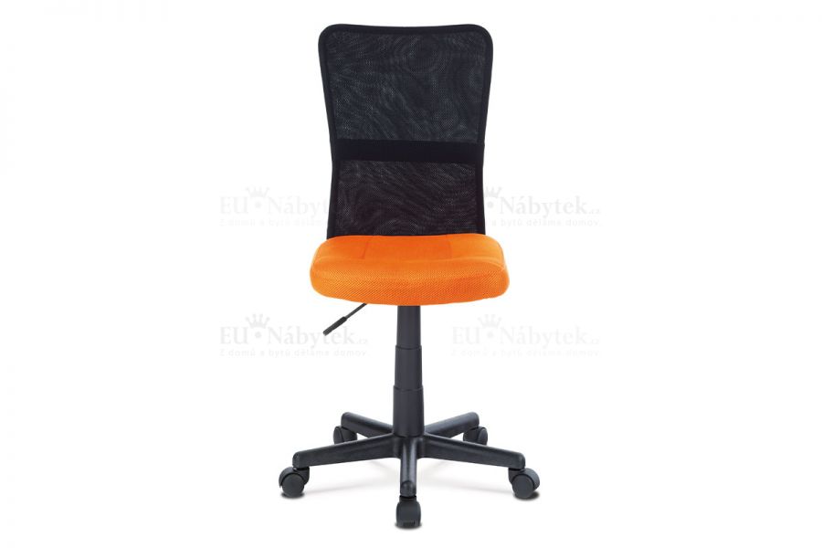 kancelářská židle, látka MESH oranžová / černá, plyn.píst