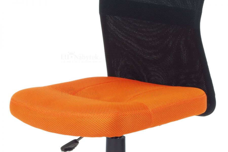 kancelářská židle, látka MESH oranžová / černá, plyn.píst