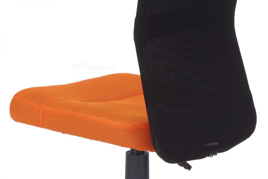 kancelářská židle, látka MESH oranžová / černá, plyn.píst