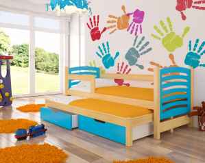Dětská výsuvná postel VILLA modrá