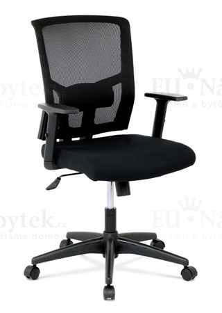 Kancelářská židle, látka černá, houpací mechnismus
