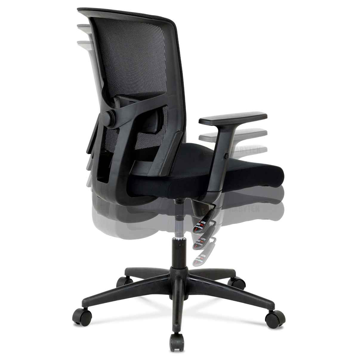 Kancelářská židle, látka černá DOPRODEJ
