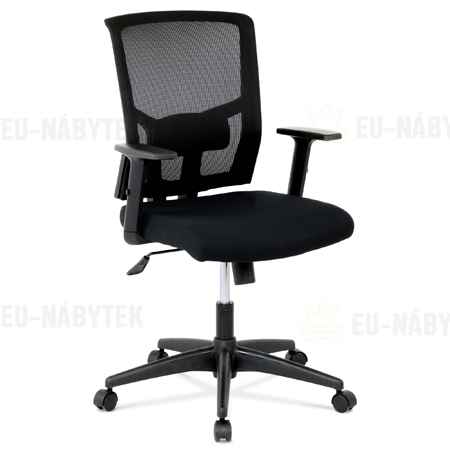 Kancelářská židle, látka černá, houpací mechnismus