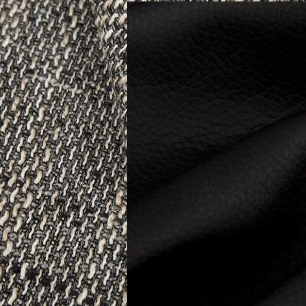 Sedací souprava DORI šedá melír / černá (sedačka+křeslo+taburet)