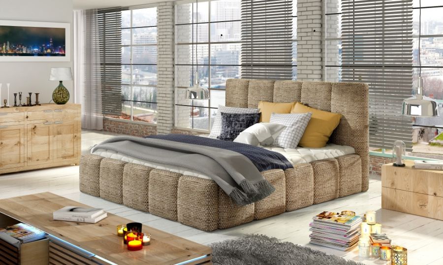 Čalouněná postel HEDVIKA cappucino 160x200cm