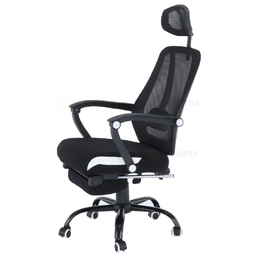 Kancelářská židle, černá síťka / černá, SIDRO DOPRODEJ