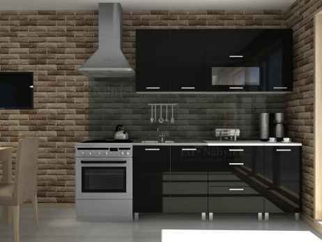 Kuchyňská linka TIBOR 180/180 černá