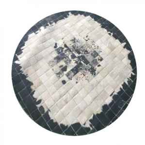 Luxusní koberec, pravá kůže, 150x150 cm, KŮŽE TYP 9