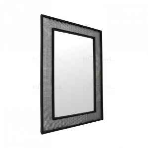 Zrcadlo, stříbrná / černá, ELISON TYP 9