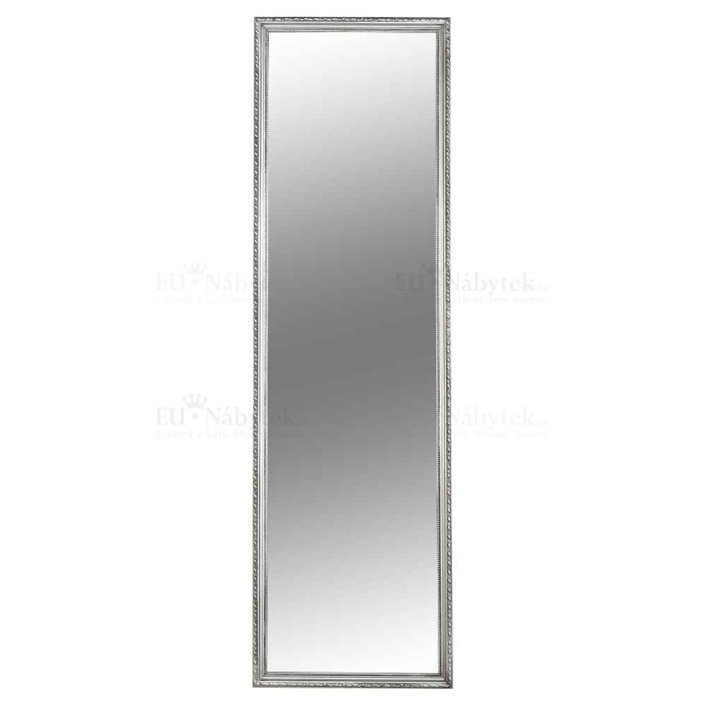 Zrcadlo, stříbrný dřevěný rám, MALKIA TYP 3