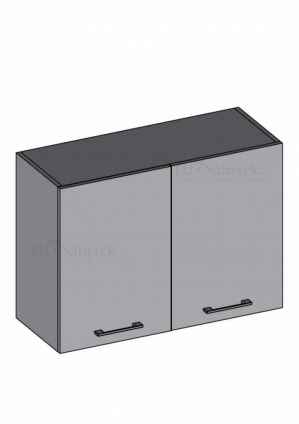 Kuchyňská skříňka DIAMOND, horní skříňka dvoudveřová 60 cm - černá