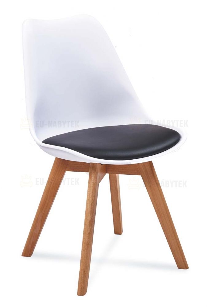 Skandinávská židle FORD 2 bílá / černá DOPRODEJ