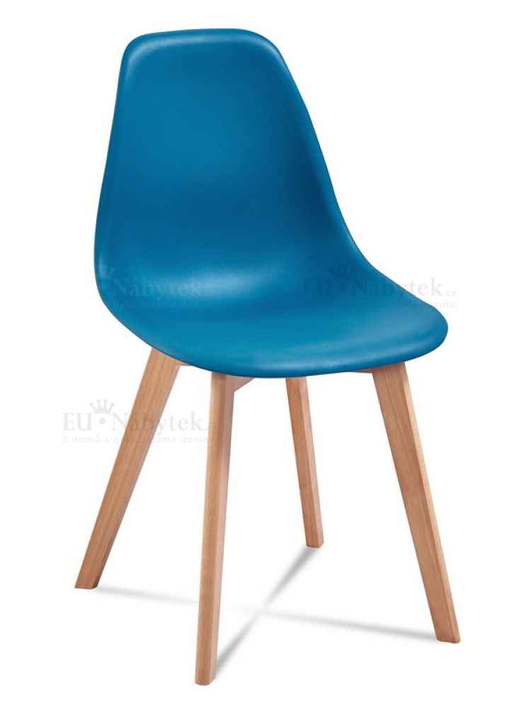 Skandinávská židle EDDIE modrá DOPRODEJ