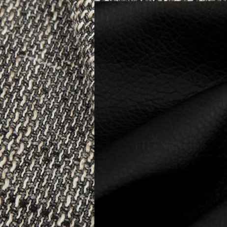 Rozkládací rohová sedačka KARLOS šedá-melír / černá