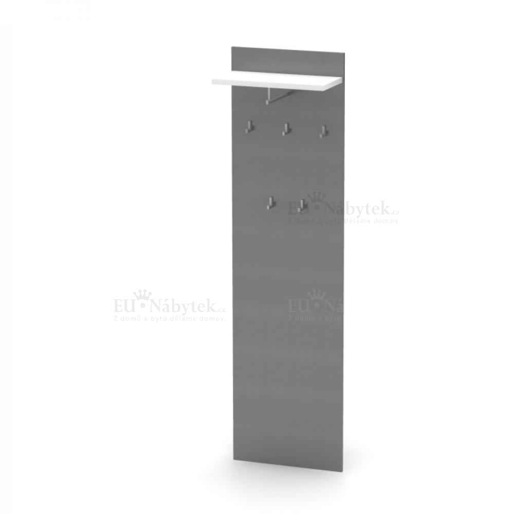 Věšákový panel, grafit / bílá, RIOMA TYP 19 DOPRODEJ*