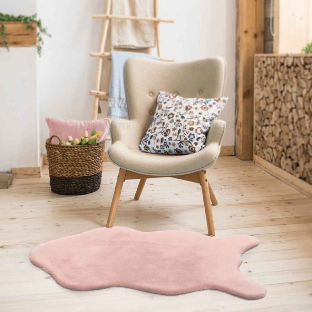 Umělá kožešina, růžová, 60x90, RABIT TYP 5 DOPRODEJ