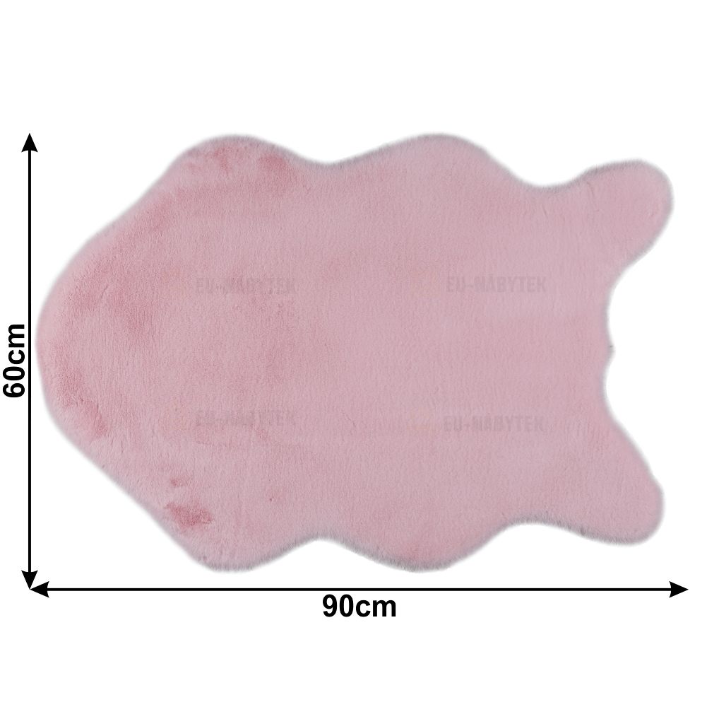 Umělá kožešina, růžová, 60x90, RABIT TYP 5 DOPRODEJ