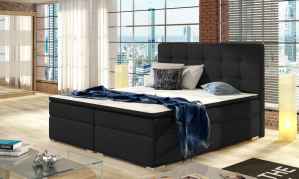Kontinentální postel Boxspring INNA černá 160x200cm