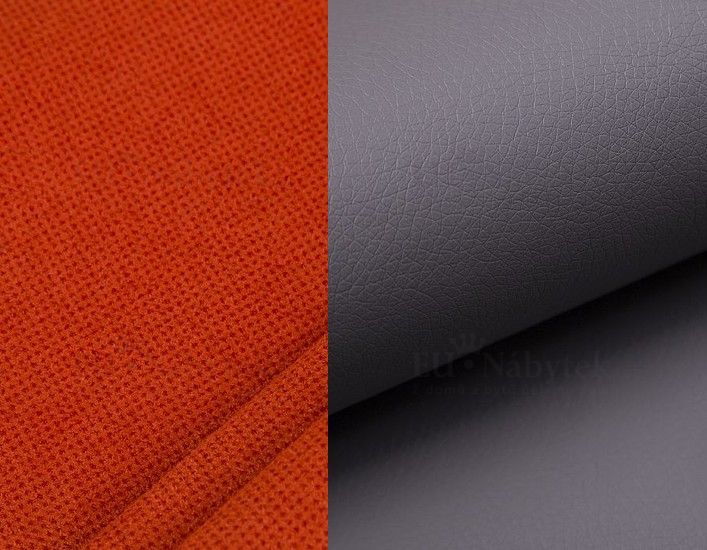 Rozkládací rohová sedačka TONY DELUXE oranžová/šedá