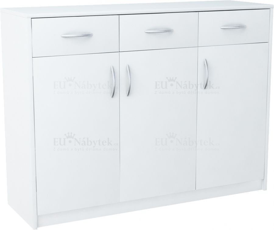 Komoda JULIUS K13D3S bílá DOPRODEJ*