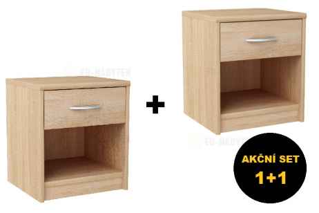 Noční stolek NINA dub sonoma 1+1 ZDARMA