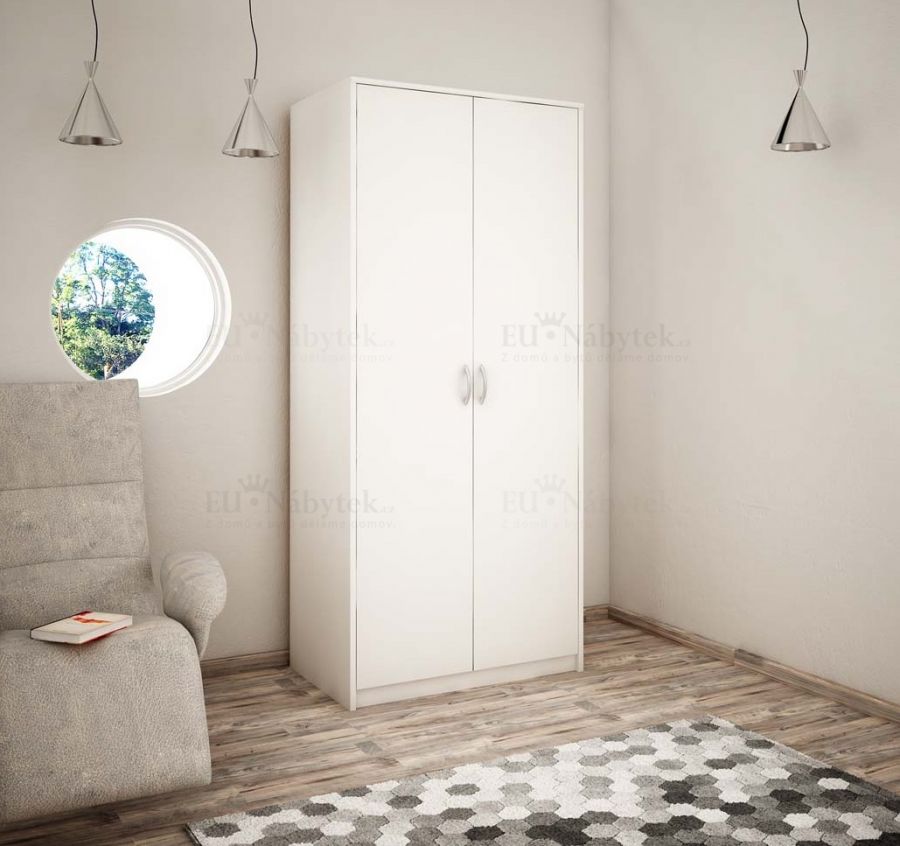 Šatní skříň VANESA 2D combi bílá DOPRODEJ*