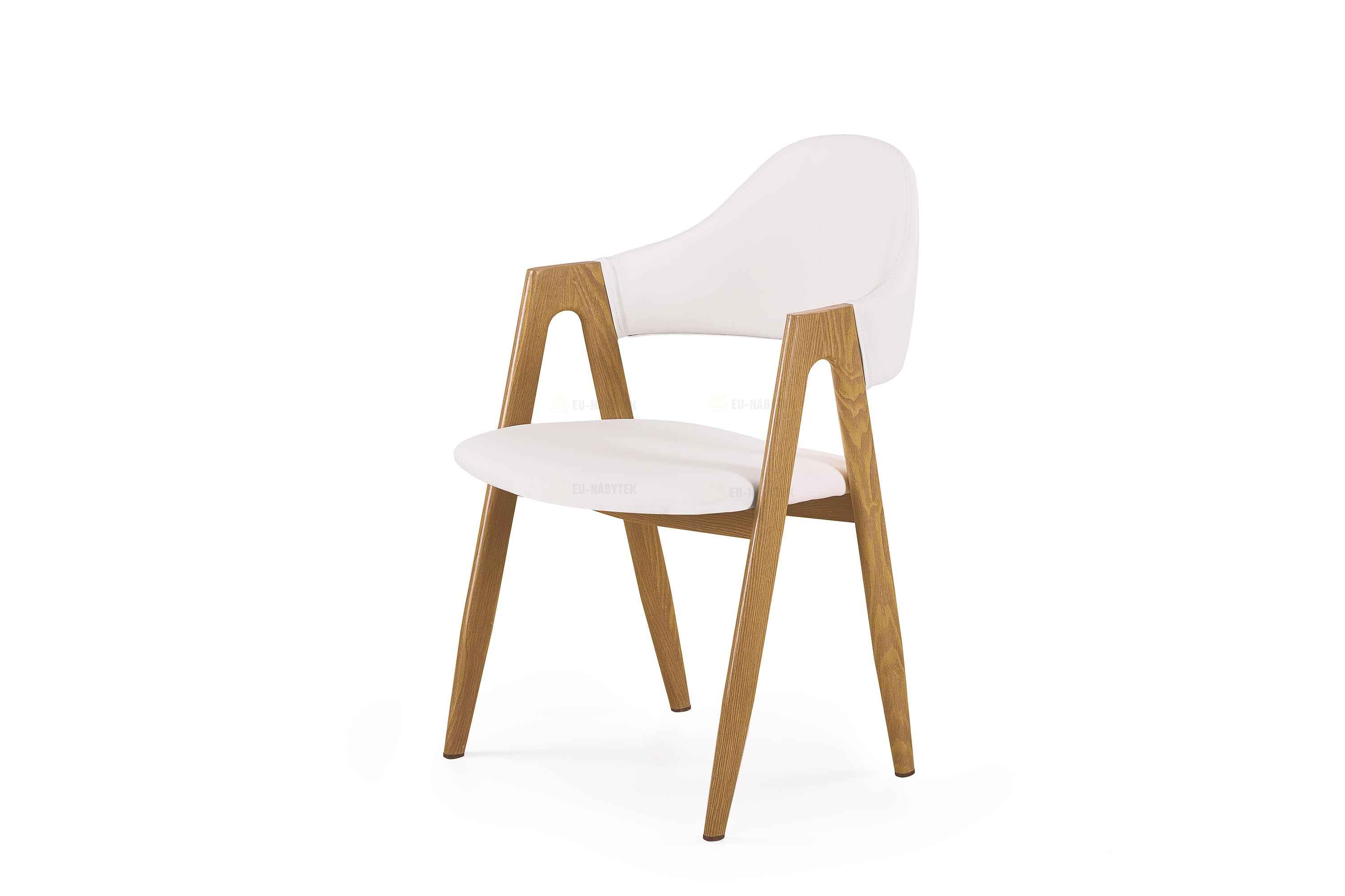 Jídelní židle K247 bílá / dub medový