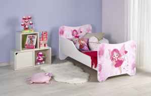 Dětská postel HAPPY FAIRY bílá / růžová